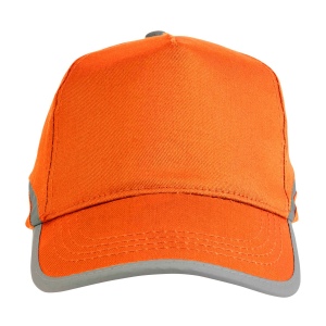 Casquette en coton, 5 panneaux haute visibilité avec bande et fermeture réfléchissantes, f 4