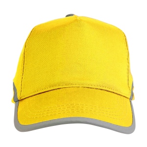 Casquette en coton, 5 panneaux haute visibilité avec bande et fermeture réfléchissantes, f 5