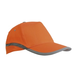 Casquette en coton, 5 panneaux haute visibilité avec bande et fermeture réfléchissantes, f 2