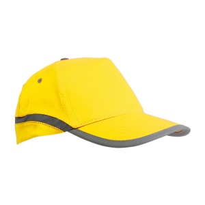 Casquette en coton, 5 panneaux haute visibilité avec bande et fermeture réfléchissantes, f 3