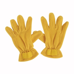 Gants homme  en polaire avec étiquette personnalisable