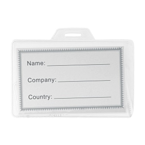 Porte-badge, en plastique transparent (10x7,2 cm) 2