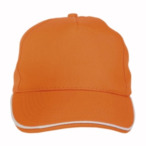 Casquette en coton, 5 panneaux, bordure colorée, fermeture en métal 4