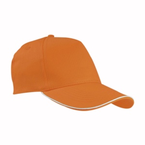 Casquette en coton, 5 panneaux, bordure colorée, fermeture en métal 2
