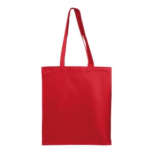 Shopper avec soufflet en canvas 280 gr/m2, anses longues 22