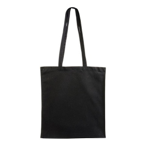 Shopper avec soufflet en canvas 280 gr/m2, anses longues 25
