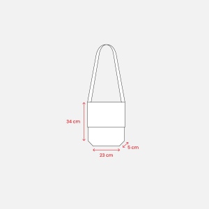 Shopper avec soufflet en TNT 80 g/m2 cousu avec bandoulière 11