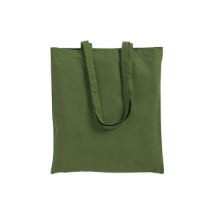 Shopper avec soufflet en coton 220 g/m2, anses longues 18