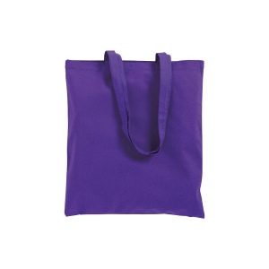 Shopper avec soufflet en coton 220 g/m2, anses longues 27