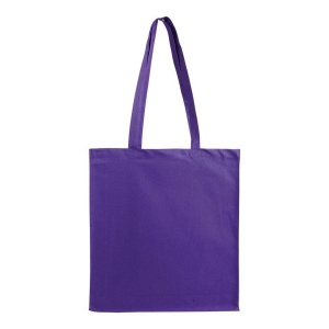 Shopper avec soufflet en coton 220 g/m2, anses longues 28