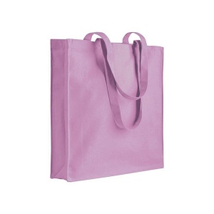 Shopper avec soufflet en coton 220 g/m2, anses longues 9