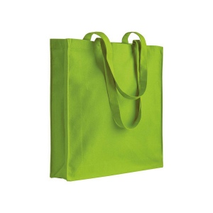 Shopper avec soufflet en coton 220 g/m2, anses longues 4