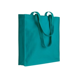 Shopper avec soufflet en coton 220 g/m2, anses longues 3