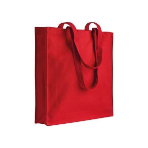 Shopper avec soufflet en coton 220 g/m2, anses longues 16