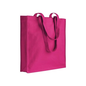 Shopper avec soufflet en coton 220 g/m2, anses longues 6
