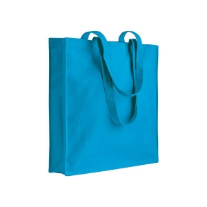 Shopper avec soufflet en coton 220 g/m2, anses longues 8