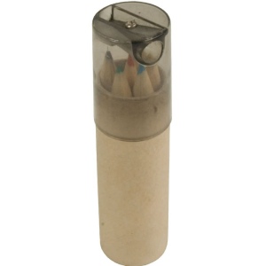 Set 6 crayons colores, dans bo te cylindrique, avec taille-crayons 2