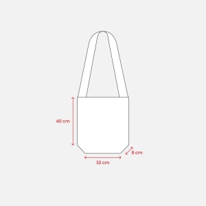 Shopper avec soufflet en TNT 80 g/m2 cousu avec bandoulière 19