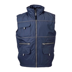 Veste rembourrée sans manche en polyester imperméabilisé avec bordure réfléchissante, doub 3