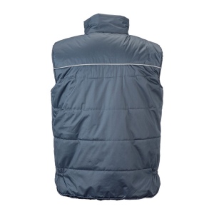 Gilet rembourré sans manche en polyester imperméabilisé avec bordure réfléchissante 6