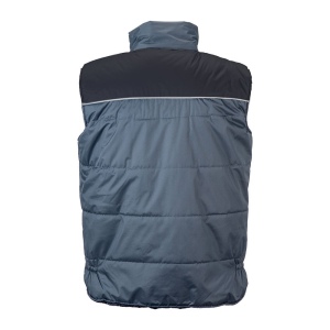 Gilet rembourré sans manche en polyester imperméabilisé avec bordure réfléchissante 7