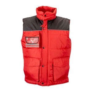 Gilet rembourré sans manche en polyester imperméabilisé avec bordure réfléchissante 4