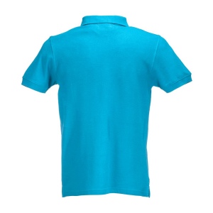 Polo 100% coton piqué  180 g/m2, manche courte et fermeture avec 2 boutons. Tailles : S/M/ 11