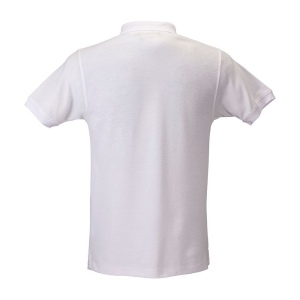 Polo 100% coton piqué  180 g/m2, manche courte et fermeture avec 2 boutons. Tailles : S/M/ 3