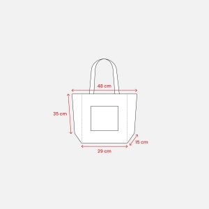 Shopper avec soufflet à la vase en Jute avec anses et poche externe (18 x 15 cm) en coton 5