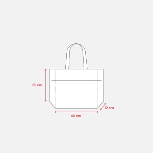 Sac en jute avec intérieur en PVC, soufflet, longues poignées et poche extérieure 6