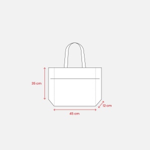 Sac en jute avec intérieur en PVC, soufflet, longues poignées et poche extérieure 10