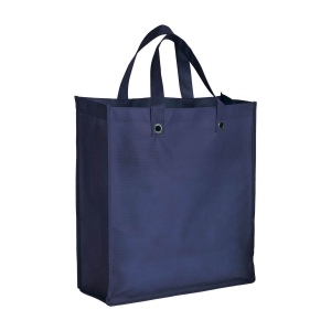 Shopper pliable avec soufflet en TNT 80g/m2 cousu, anses courtes 2