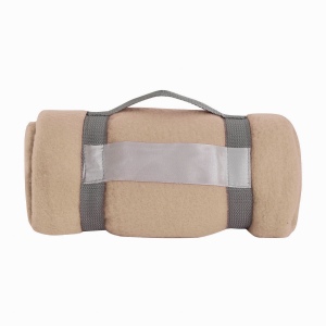 Couverture en polaire, enroulée avec bande de fermeture en nylon avec espace personnalisab 6