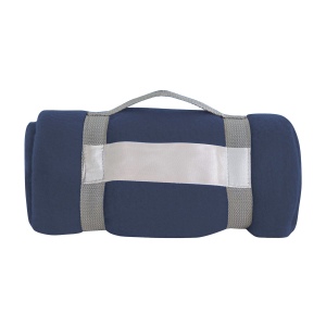 Couverture en polaire, enroulée avec bande de fermeture en nylon avec espace personnalisab 8