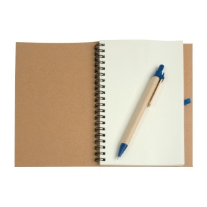 Cahier   anneaux en papier recyclable avec stylo en carton 7