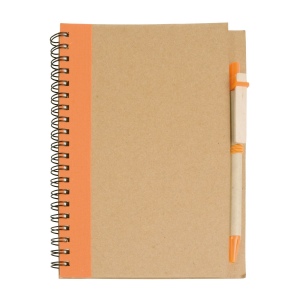 Cahier   anneaux en papier recyclable avec stylo en carton 3