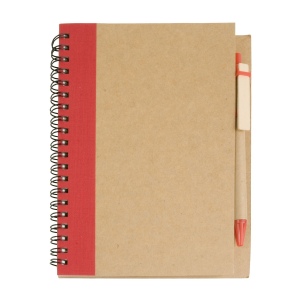 Cahier   anneaux en papier recyclable avec stylo en carton 5