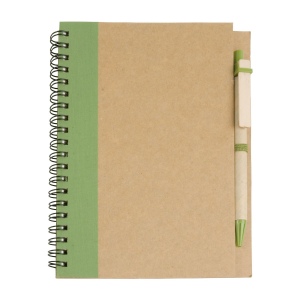 Cahier   anneaux en papier recyclable avec stylo en carton 4