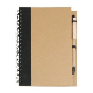 Cahier   anneaux en papier recyclable avec stylo en carton 6
