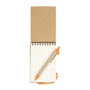 Bloc notes en papier recyclable avec stylo en carton (9x14,8 cm) 8
