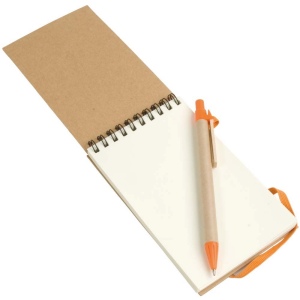 Bloc notes en papier recyclable avec stylo en carton (9x14,8 cm) 9