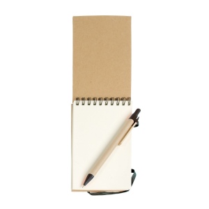 Bloc notes en papier recyclable avec stylo en carton (9x14,8 cm) 12