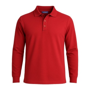 Polo 100% coton piqué 180 g/m2, manches longues et fermeture avec 2 boutons. Tailles : S/M 3