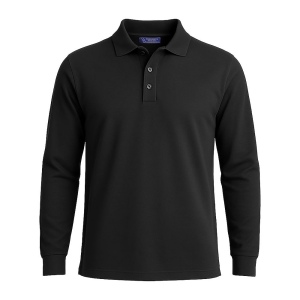 Polo 100% coton piqué 180 g/m2, manches longues et fermeture avec 2 boutons. Tailles : S/M 4