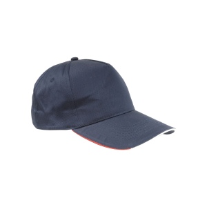 Casquette en coton, 5 panneaux avec broderie tricolore sur la fermeture, fermeture velcro 3