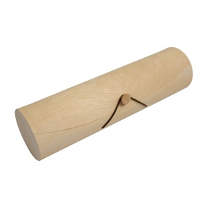 Porte-bouteille cylindrique en bois de pin (1 bouteille) avec élastique 2