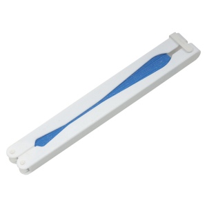 Éventail en papier coloré avec manche en plastique blanc, longueur 26 cm 7