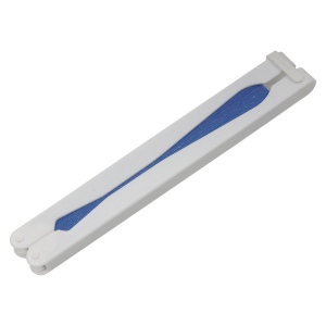 Éventail en papier coloré avec manche en plastique blanc, longueur 26 cm 9