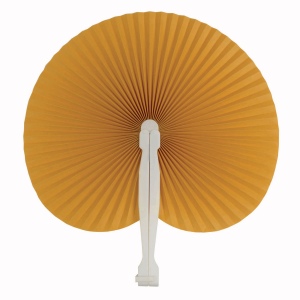 Éventail en papier coloré avec manche en plastique blanc, longueur 26 cm 10