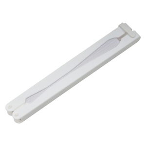 Éventail en papier coloré avec manche en plastique blanc, longueur 26 cm 13
